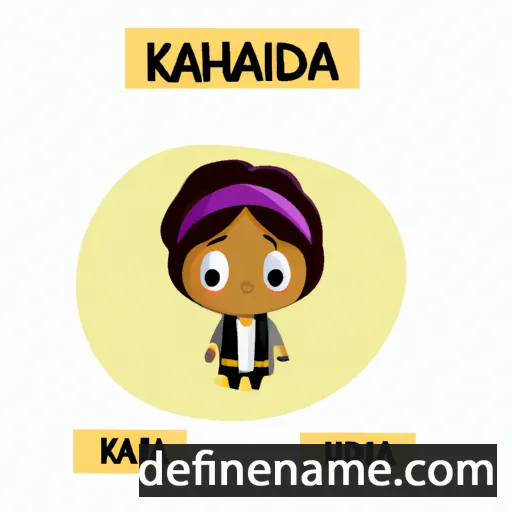 cartoon of the name Khadijah