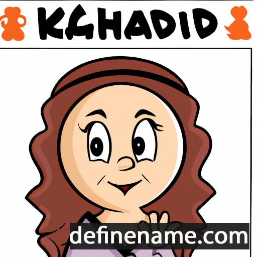 cartoon of the name Khadijeh