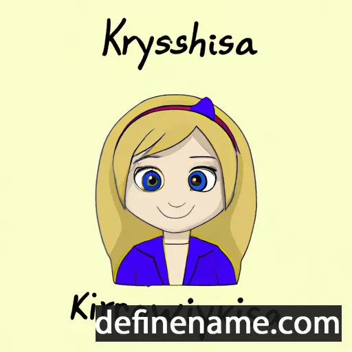 cartoon of the name Khrystyna