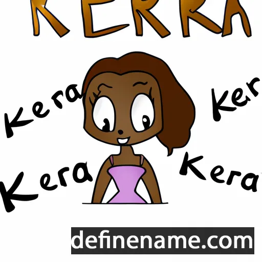 cartoon of the name Kierra