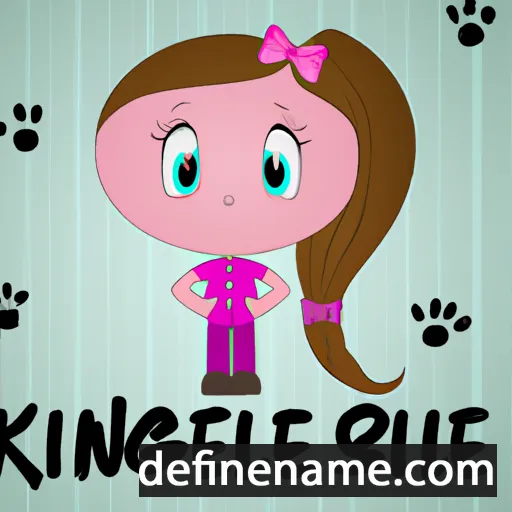 cartoon of the name Kinslee