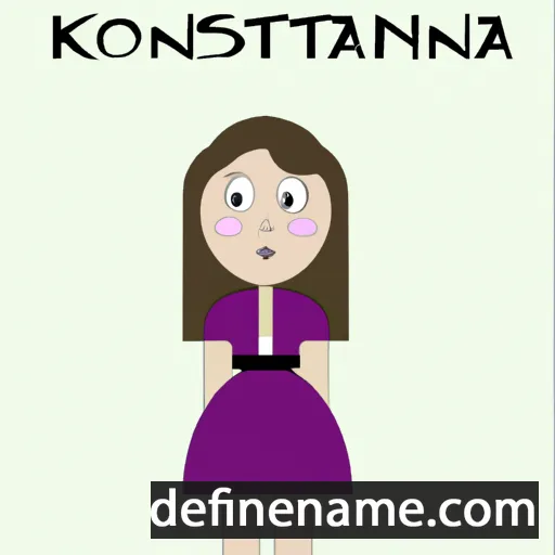 cartoon of the name Konstantina