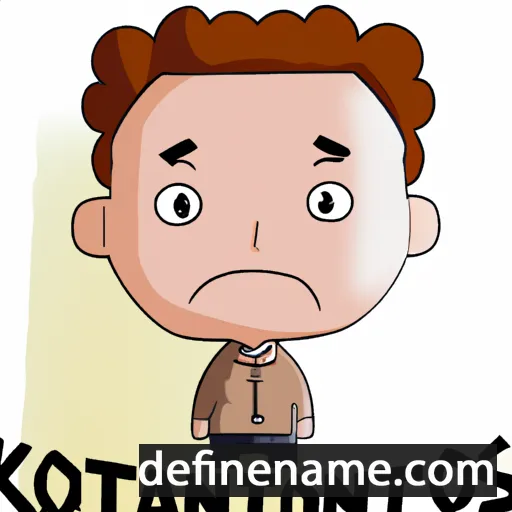 cartoon of the name Konstantinos