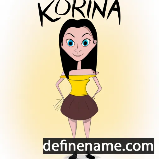 cartoon of the name Korina