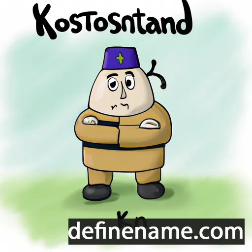 cartoon of the name Kostandin