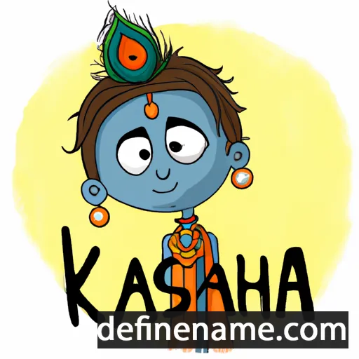 cartoon of the name Krishna