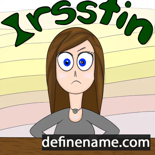 cartoon of the name Kristeen