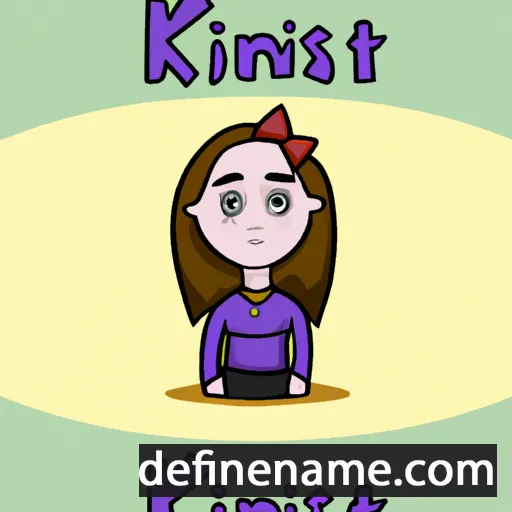 cartoon of the name Kristín