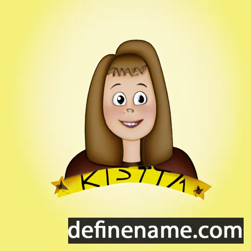 cartoon of the name Kristína