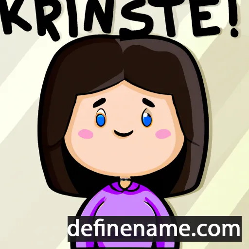 cartoon of the name Kristīne