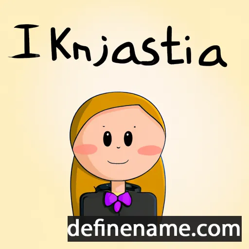 cartoon of the name Kristjana