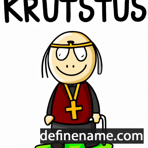 cartoon of the name Kristupas