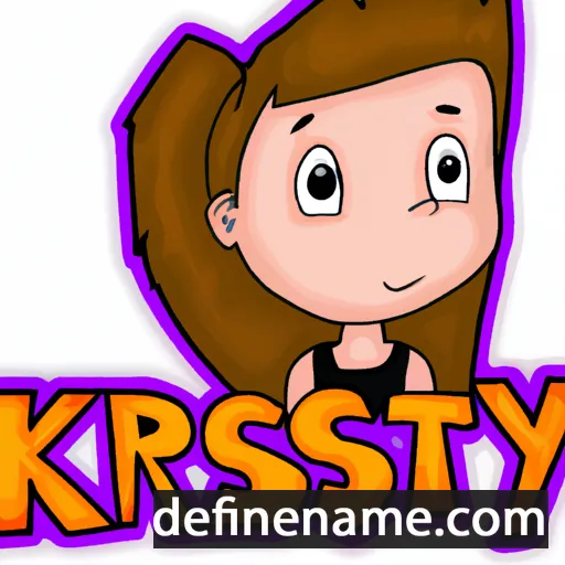 cartoon of the name Kristy