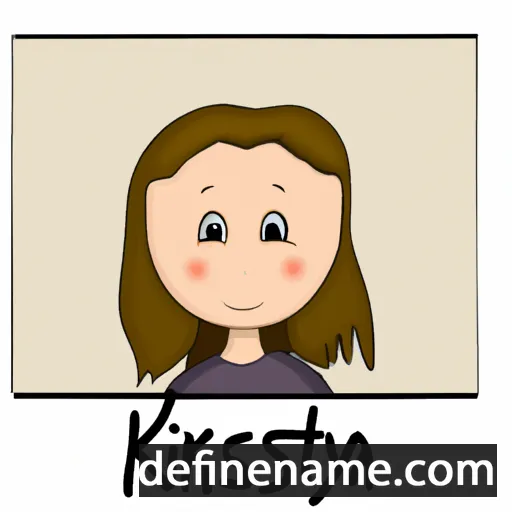 cartoon of the name Kristýna