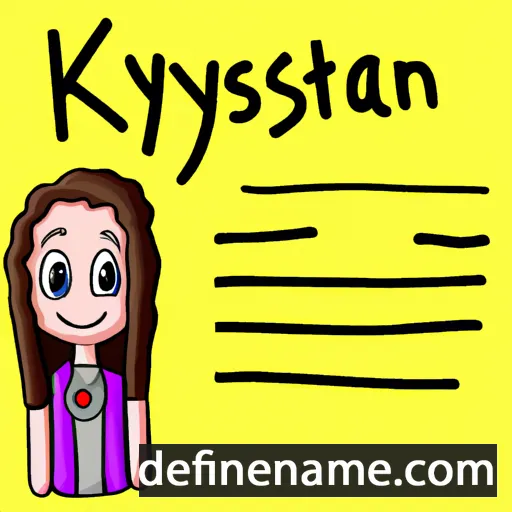 cartoon of the name Krysten