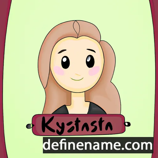 cartoon of the name Krystiana