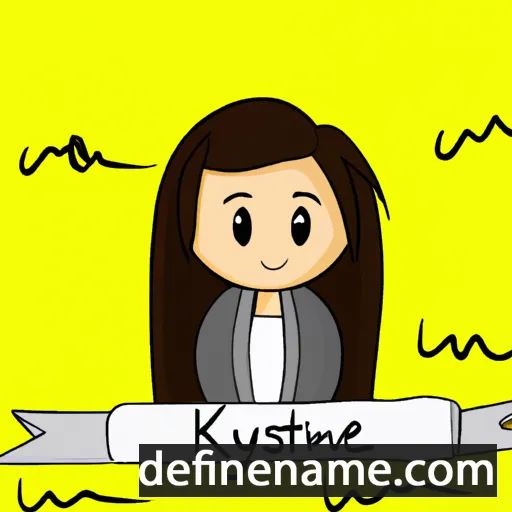 cartoon of the name Krystine