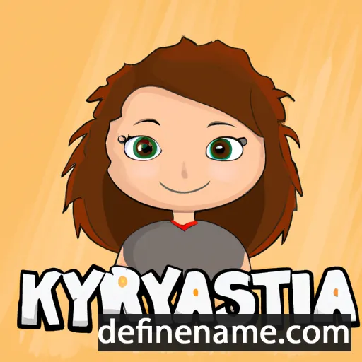 cartoon of the name Krystyna