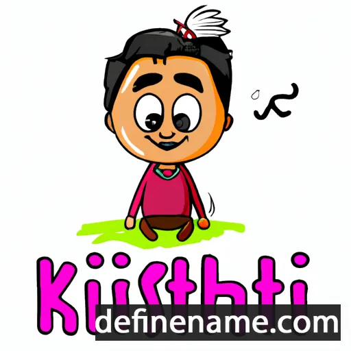 cartoon of the name Kshitij