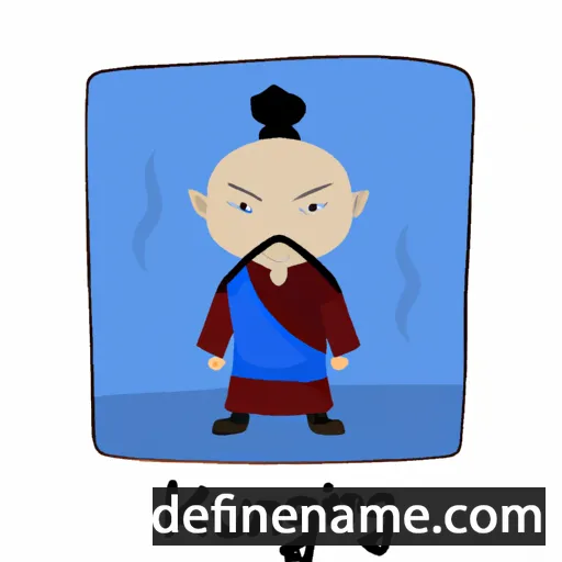 cartoon of the name Kunzang