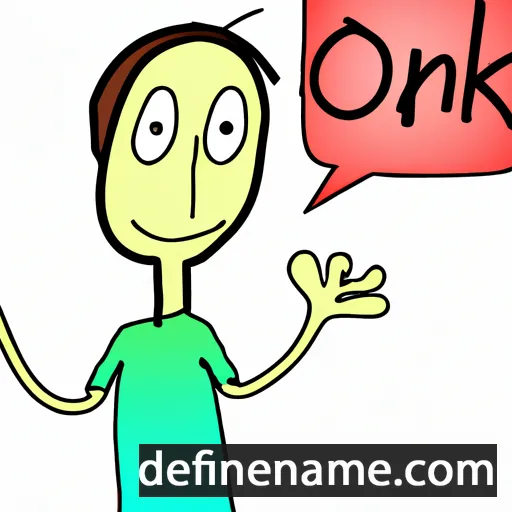 cartoon of the name 'Okay