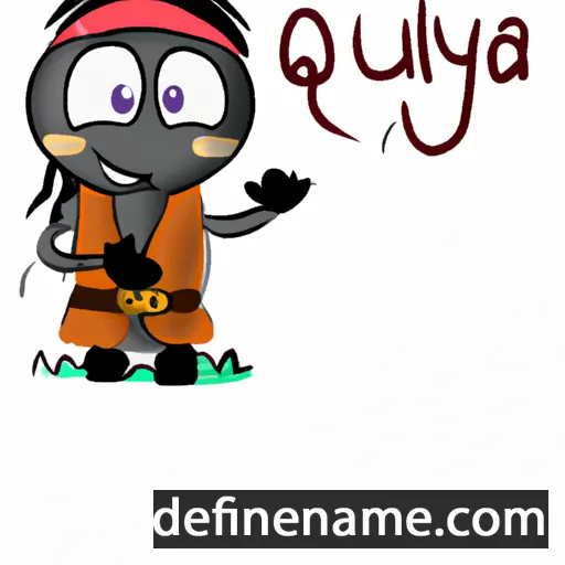 cartoon of the name Ölziituyaa