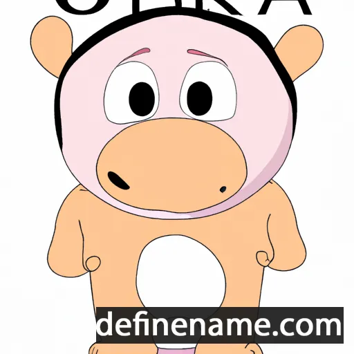 cartoon of the name Okja