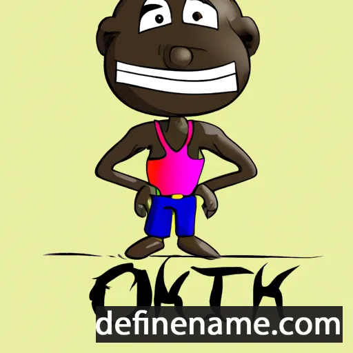 cartoon of the name Okoth