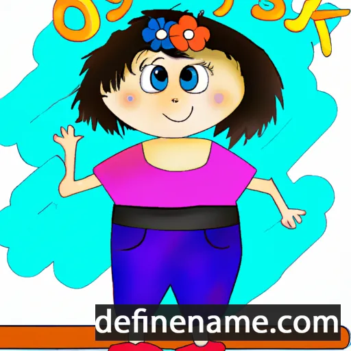 cartoon of the name Oksya