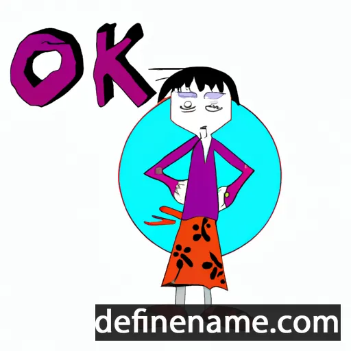 cartoon of the name Oku