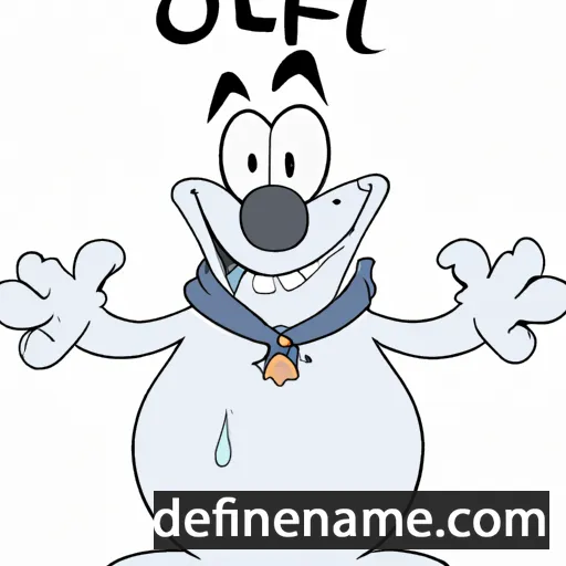 cartoon of the name Olaff