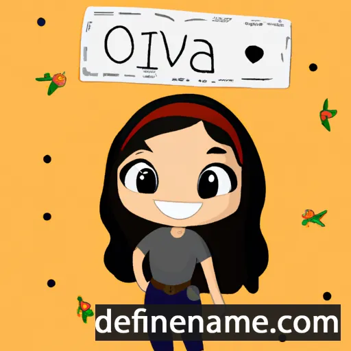 cartoon of the name Olevia