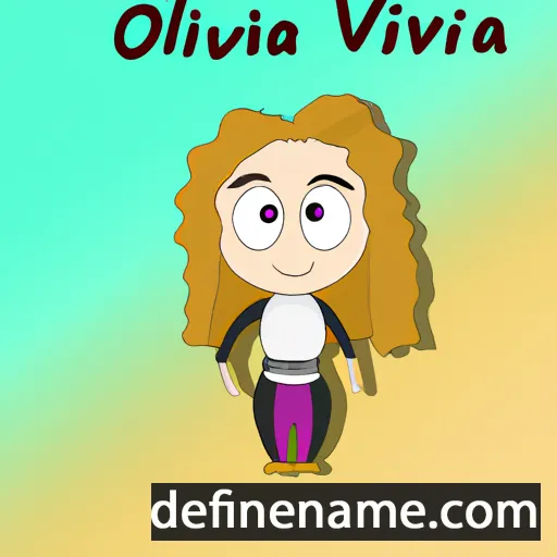 cartoon of the name Olivija