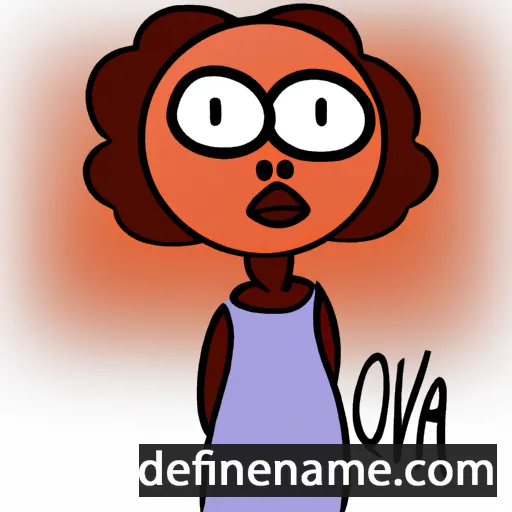 cartoon of the name Olova