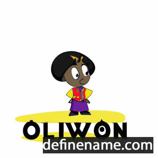 cartoon of the name Oluwatoni