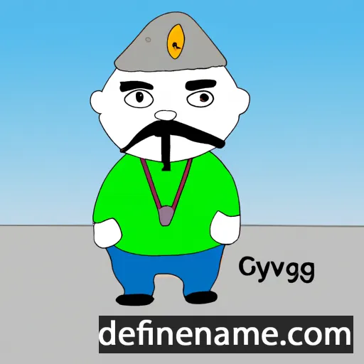 cartoon of the name Olyeg