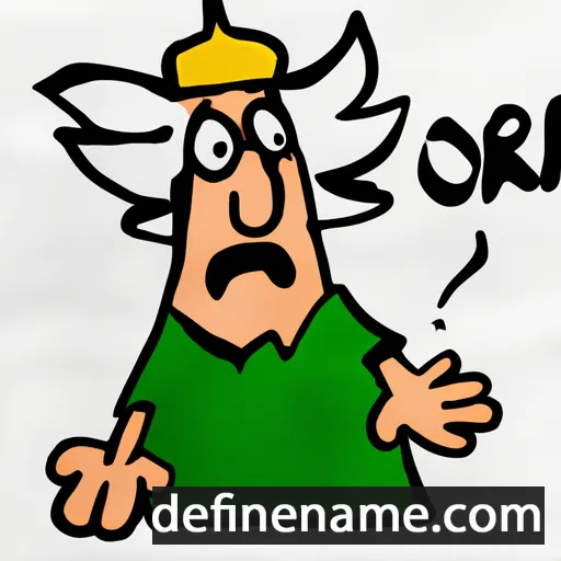 cartoon of the name Ørn