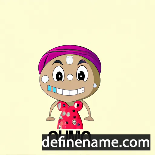 cartoon of the name Omodunni