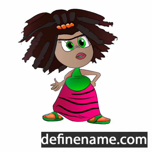 cartoon of the name Omolola