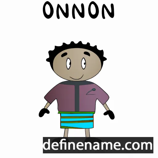 cartoon of the name Onajon