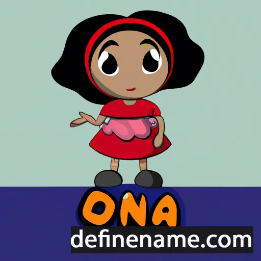 cartoon of the name Onaona