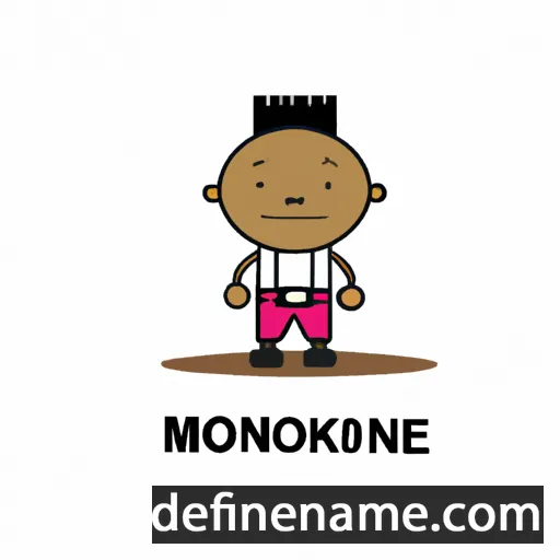 cartoon of the name Onkgomoditse