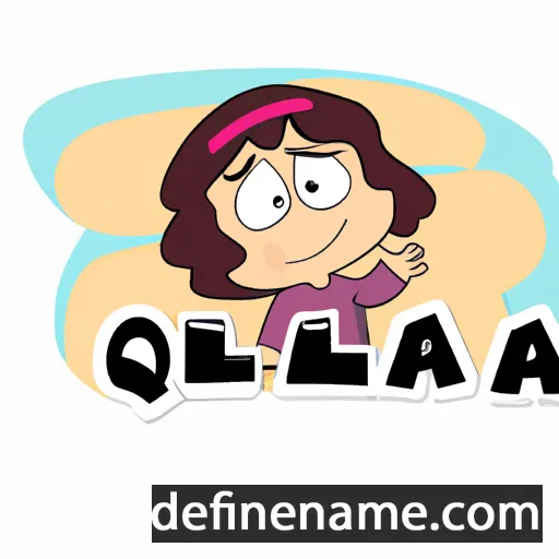 cartoon of the name Oqila