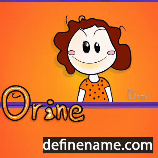 cartoon of the name Oranne