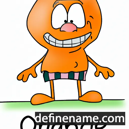 cartoon of the name Orbange