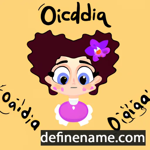 cartoon of the name Orchidėja