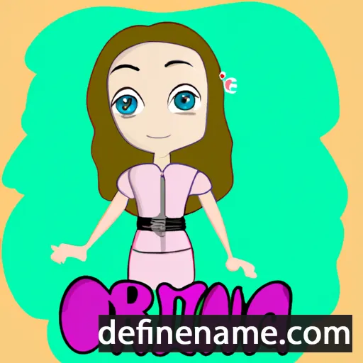 cartoon of the name Oriána