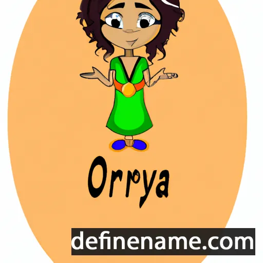 cartoon of the name Oriya