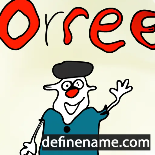 cartoon of the name Orje