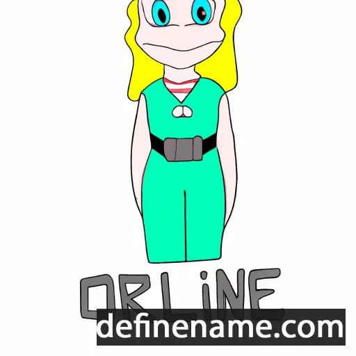 cartoon of the name Orline